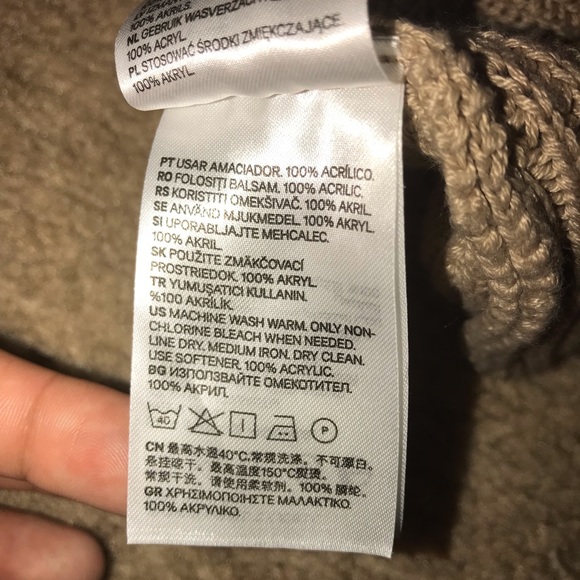 Tan V-Neck Sweater - Picture 5 of 5